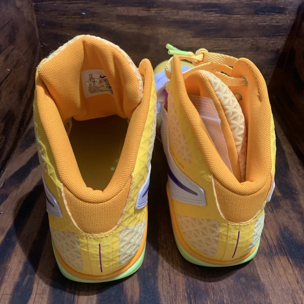 Nike Zoom Javelin Elite 3 Mens Size 14 Throwing Shoes Citron Pulse Indigo‎ Burst